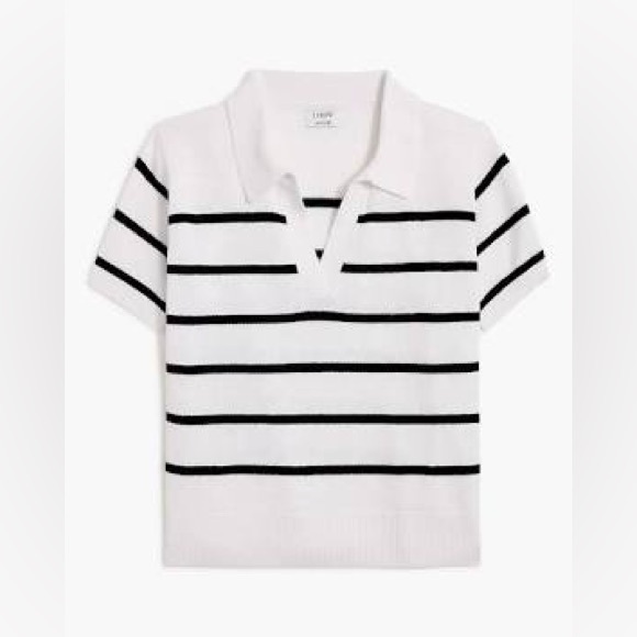 J. Crew Tops - J. Crew Linen Striped Polo